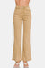 Zenana Acid Washed Frayed Hem Bootcut Jeans