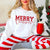 MERRY CHRISTMAS RED TEXT CREWNECK SWEATSHIRT