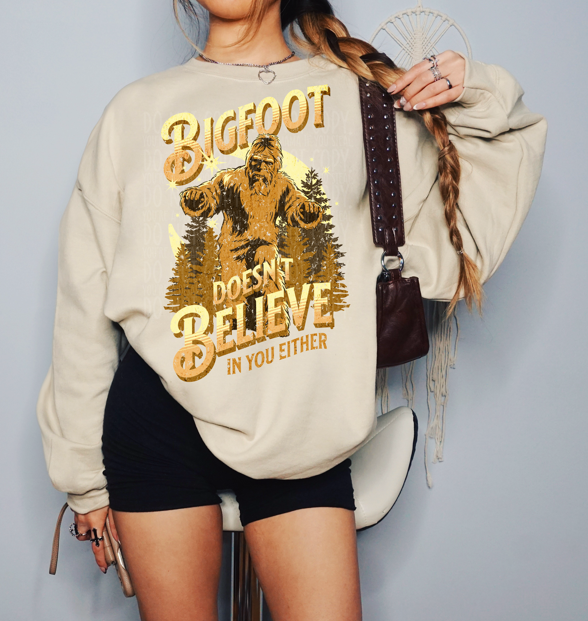 BIGFOOT DOESN'T BELIEVE SWEATSHIRT