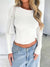 Solid Color Round Neck Long Sleeve T-Shirt