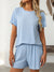 Mandy Round Neck Short Sleeve Top and Shorts Set