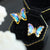 Gold-Plated Butterfly Stud Earrings