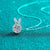 1 Carat Moissanite Rabbit Ears Shape Pendant Necklace