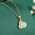 Natural Stone Gold-Plated Rabbit Pendant Necklace