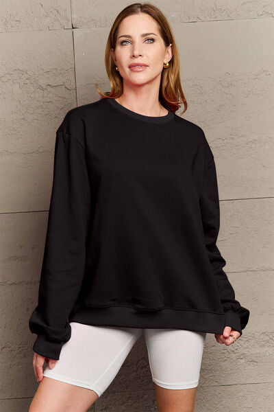 Simply Love Full Size IF I'M TOO MUCH THEN GO FIND LESS Round Neck Sweatshirt
