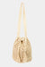 Fame Straw Braided Drawstring Tote Bag with Tassel