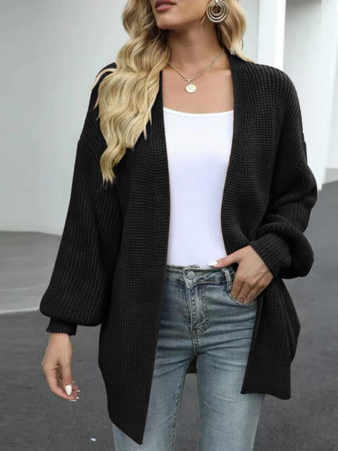 Zenana Full Size V-Neck Long Sleeve Cardigan - Melanie Grace Boutique
