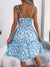 Printed Plunge Cap Sleeve Cami Dress