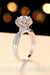 Moissanite Floral 18K Platinum-Plated Ring