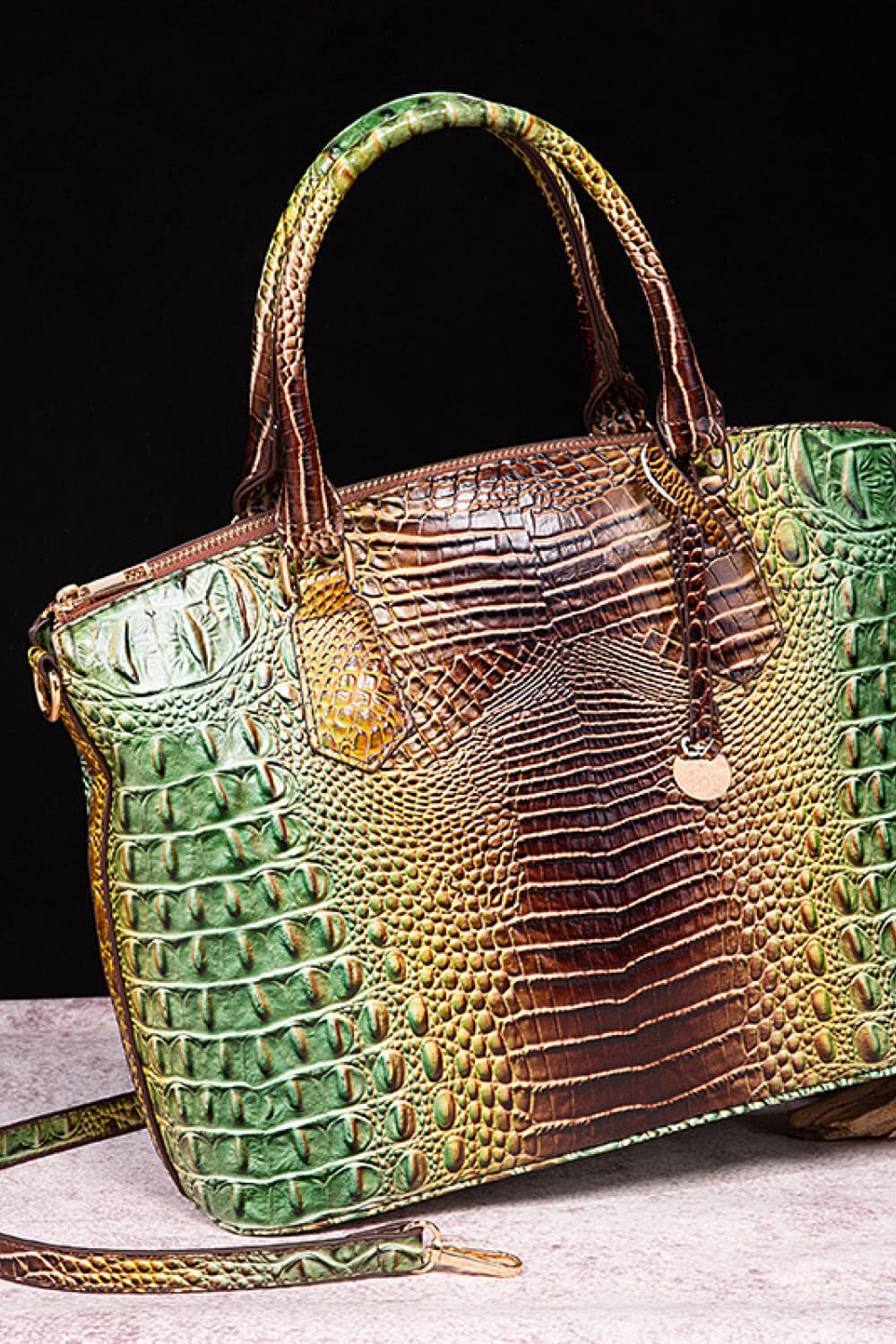 Gradient PU Leather Handbag - Melanie Grace Boutique