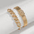 Gold-Plated Alloy Cuff Bracelet