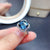 Square Shape Artificial Gemstone Platinum-Plated Ring